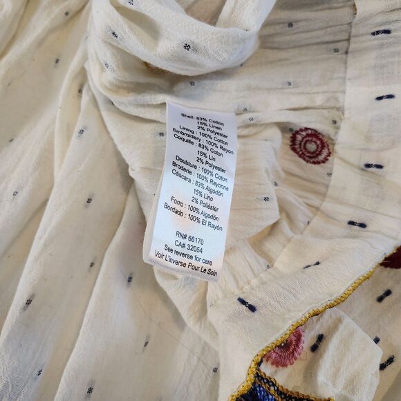 Anthropologie Payal Pratap Nora Midi Embroidered Artisan Festival Boho Dress 8 - Picture 10 of 15